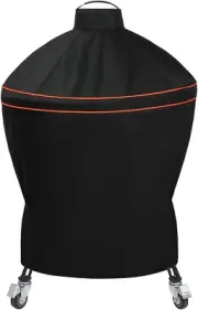 Grill Cover for Kamado Big Joe 24 Inch, Waterproof Heavy Duty Black Grill Cover