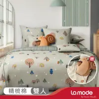 在飛比找momo購物網優惠-【La mode】活動品-環保印染100%精梳棉兩用被床包組