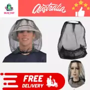 2X Mosquito Head Net Mesh Protector Hat | Outdoor Fishing & Bug Defense 43x34