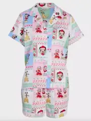 Peter Alexander Womens Mickey And Friends Christmas PJ Set Size Small RRP$129.00