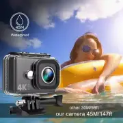 TEC.BEAN 4K Action Camera WiFi 14MP Ultra HD Waterproof Sports Cam 148ft/45M Und