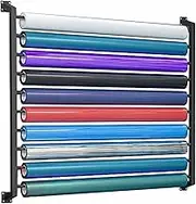 Black Metal Metal Storage Storage Shelf Kit of 8/10 Rolls for Car Vinyl Roll, Large Film Support That Changes Color for Car, Carre