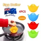 4PCS Silicone Egg Poacher Poaching Pods Pan Poached Cups Mould Kitchen Cookare