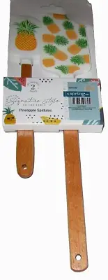 PINEAPPLE SPATULAS ~ SET OF 2- 8.69" x 1.75"/ 12.75" x 2.5"