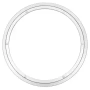 Aluminum Lazy Susan Rotating Turntable 14 Inch for Dining-Table Showcase Silver