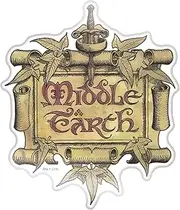 Fan Emblems Middle Earth Car Decal • Clear Resin Coated Automotive Sticker for Cars, Laptops, Most Smooth Surfaces • Officially Licensed Lord of The Rings Gifts, Merchandise, Décor