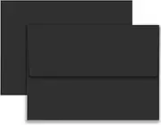 100 Packs 5 x 7 Envelopes for Invitation, Black A7 Envelopes Self Seal-Square Flap, Perfect for Weddings, Photos, Invitations, Greeting Cards, Mailing, Baby Shower (5.25 x 7.25 in)
