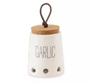 Garlic Keepers (White with Cork Top) By Mud Pie Item 42600112