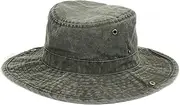 [CLSQLXYJZC] Men's and Women's Bucket Hat, Summer Pure Cotton Washed with Adjustable Chin Strap Outdoor Sun Protection Sun Hat, for Hiking Travel Fishing Boonie Hat (Color : Green)