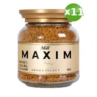在飛比找PChome24h購物優惠-AGF MAXIM咖啡罐-金罐(80G)x11罐