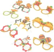 CAXUSD 8pcs Carnival Glass Mexican Party Glasses Frame Props for Adults Funny Eyewear for Photo Booth