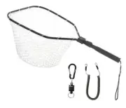 Fly Fishing Net, Bass Trout Landing Net, Folding A:Square-Extend Length:24.6"