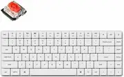 Keychron K3 Pro Wireless Custom Mechanical Keyboards, 75% Layout QMK/VIA Bluetooth/Wired RGB Ultra-Slim with Hot-swappable Low-Profile Laptop for PC/Mac White Keyboards (Red (Hot-Swappable))