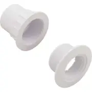 Fiberglass Pool Wall Return Fitting w/ Nut, White