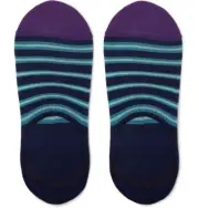 Ps by Paul Smith Men's Stripe Mercerised No Show Socks Made In Italy