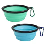 2 Pack 12oz Collapsible Dog Bowls Portable Water Feeding Bowls for Dogs Cats