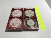 12 Asst Self Adhesive Embellished Gift Toppers Snow Flakes & Pink Poodles - New