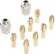 Drill Chuck Collet Set High Quality Brass Keyless Bit Chuck Fast Change Adapter Tool for Rotating Tools Eight Sizes 10PCS Complete Kit