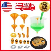 19 PCS No-Spill Coolant Funnel Kit Radiator Funnel Burping Kit Funnels Filling