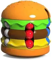 Fries-Burger Creative Magic Bean Cube, Magic Cube Rotating Bean, Creative Rotating Finger Fidget Puzzle Toy, Handheld Spinner Stress Anxiety Relief Ball Game Sensory Toy Gift