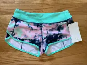 NWT Lululemon OG Speed Short Clouded Dreams Multi Menthol green Sz 4