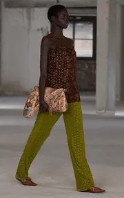[Dries Van Noten] Embellished Georgette Top