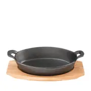 Pyrocast Oval Gratin With Maple Tray 21.7x15cm