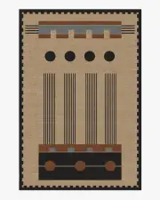 200' x 290' | Machine Washable Runner Rug | Kid & Pet Friendly | Indoor Rug | Kasi Black & Tan Flatwoven Rug by Architectural Digest | Ruggable