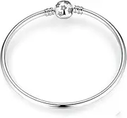 [DUUDAH] Women's Jewellery 925 Sterling Silver Pendant Beads,for Women 925 Sterling Silver Charming Bright Star Cz Bracelets Fashion Women Bracelet Bangles Luxury Jewelry (Color : OneColor, Size : 21cm)