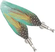 [SHERCHPRY] Corsage Wedding Pin Buckle Pin Plume Brooch Pin Fascinator Hats Lapel Men Wedding Brooch Peacock Brooches Men Lapel Pin Feathered Brooches Hat Pin Alloy Black