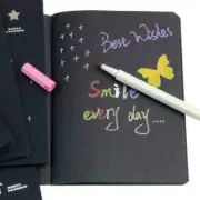 Black Paper Graffiti Notebook Sketch Book Diary For Painting J1M5 Notepad R0O4