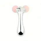 Natural Rose Quartz Roller Face Massager, V Facial Roller Massager Beauty Tool