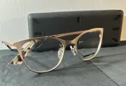 Alexander Mcqueen McQ Eyeglasses & Case Model MQ0295OP 003 Matte Gold