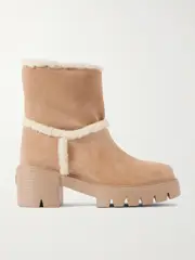 [Stuart Weitzman] Stuart Weitzman - Lennox Shearling Ankle Boots - Beige - US9.5 US 9.5 Neutrals
