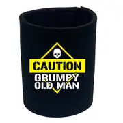 Caution Grumpy Old Man - Funny Novelty Stubby Holder