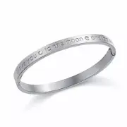 Sexy Sparkles Bracelets for Women Sentiment Bracelet Titanium Steel Bangle Engra