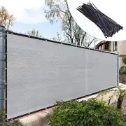 Grey Fence Privacy Screen Windscreen Cover Netting Mesh Fabric 4' x 50' Gray