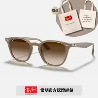 在飛比找PChome24h購物優惠-【RayBan 雷朋】方形膠框太陽眼鏡(RB4258F-61