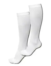 1 Pair White Lg/XL Graduated Compression Socks Support Stockings Men's Women's