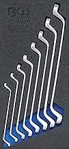 BGS 4084 | Tool Tray 1/3: Double Ring Spanner Set | 6 x 7-20 x 22 mm | deep offset Ends | 8 pcs.