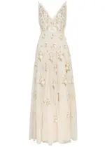 Needle & Thread Posy Floral-embroidered Tulle Gown - Cream - 4 (UK8 / S) 4 (UK8 / S)