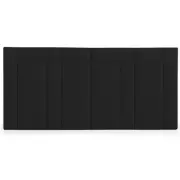 Cafe Lighting & Living Bronx Panelled Bedhead (Black) - Queen