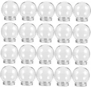 GANAZONO DIY Snow Globe Snow Christmas Balls Fillable Plastic Ball Ornament 20pcs Mini Globes for Girls