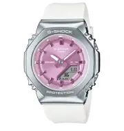 Casio G-SHOCK GMS2110-7A6 Pink Dial Analog-Digital White Quartz Women's Watch