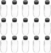 Ｗoowayo 15Pcs bottled in essential oil Small Bottles Empty Bottles Perfume Bottle Sample Bottle Glass wooden cover cosmetic