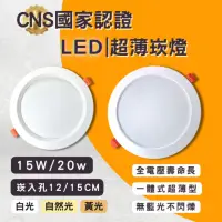 在飛比找momo購物網優惠-【彩渝】CNS認證 LED崁燈系列 崁孔 150MM 20W