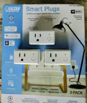 NEW Feit Electric WiFi Smart Plugs 3-pack Works with Siri Alexa Google Home