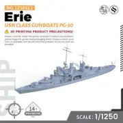 SSMODEL SSC1250512 1/1250 Military Model Kit USN Erie Class Gunboats PG-50