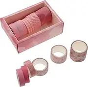 12 Pcs Assorted Color Decorative Tape for Scrapbooking and Hand Account Crafting Adhesive Material for Photo Albums Envelopes and Diaries