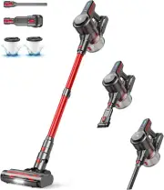 Cordless Stick Vacuum with Powerful Suction, 45Min Runtime, 6-in-1 Design